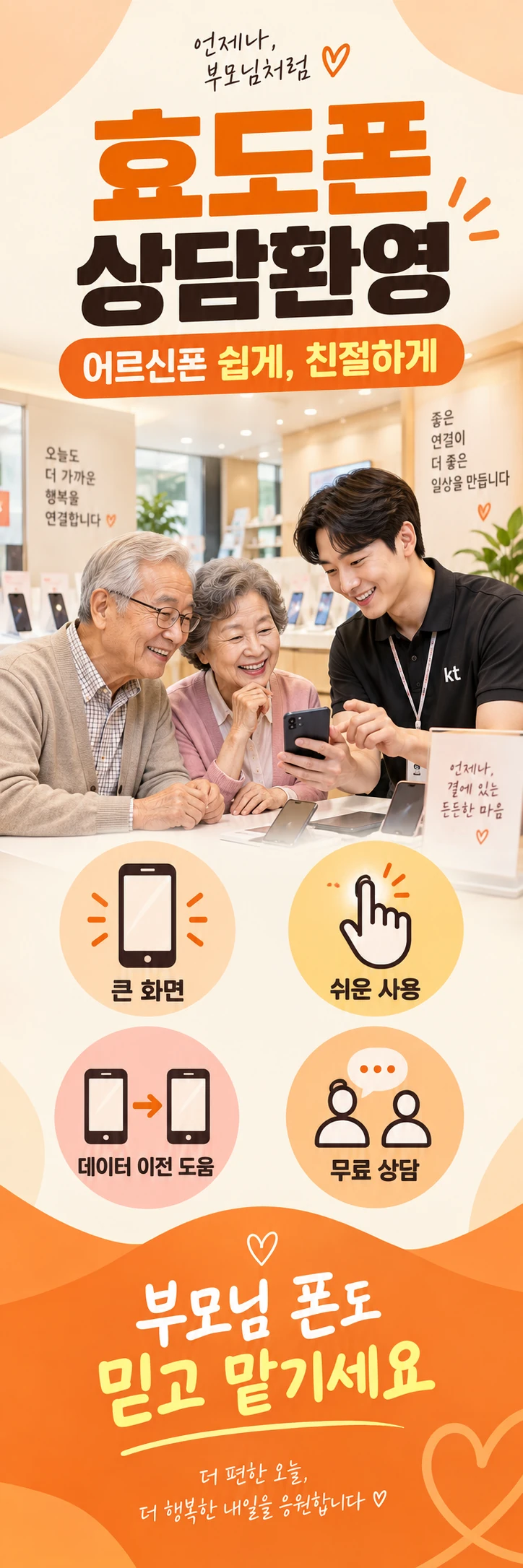 B-016 효도폰 휴대폰 매장 메쉬배너 디자인