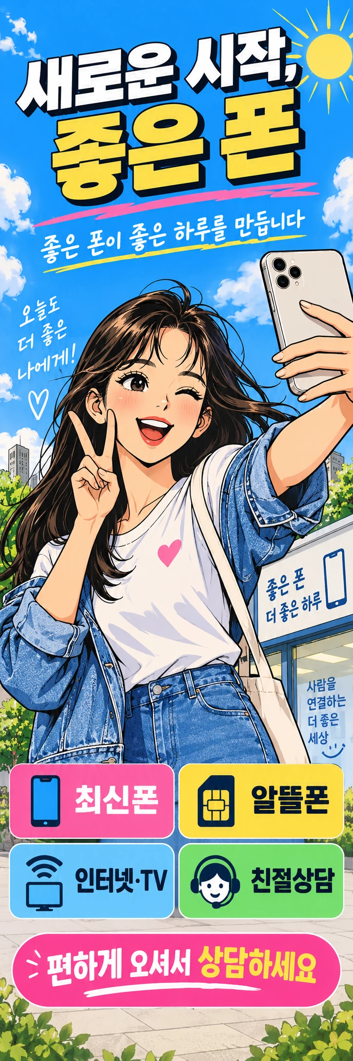 A-022 최신폰 휴대폰 매장 메쉬배너 디자인