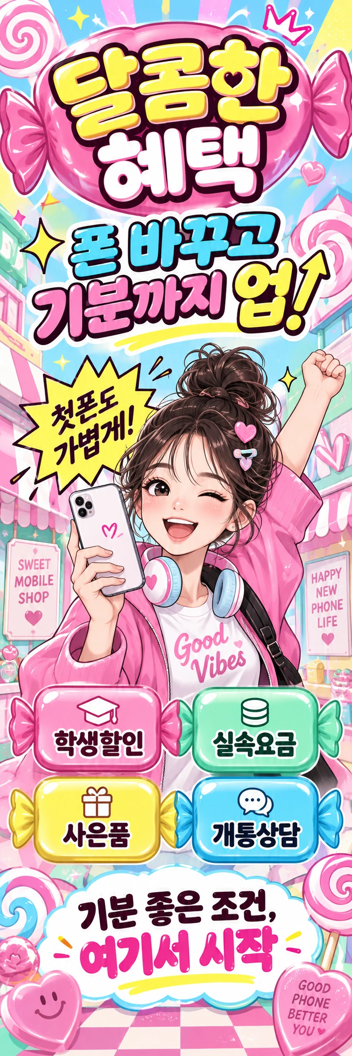 D-043 할인 휴대폰 매장 메쉬배너 디자인