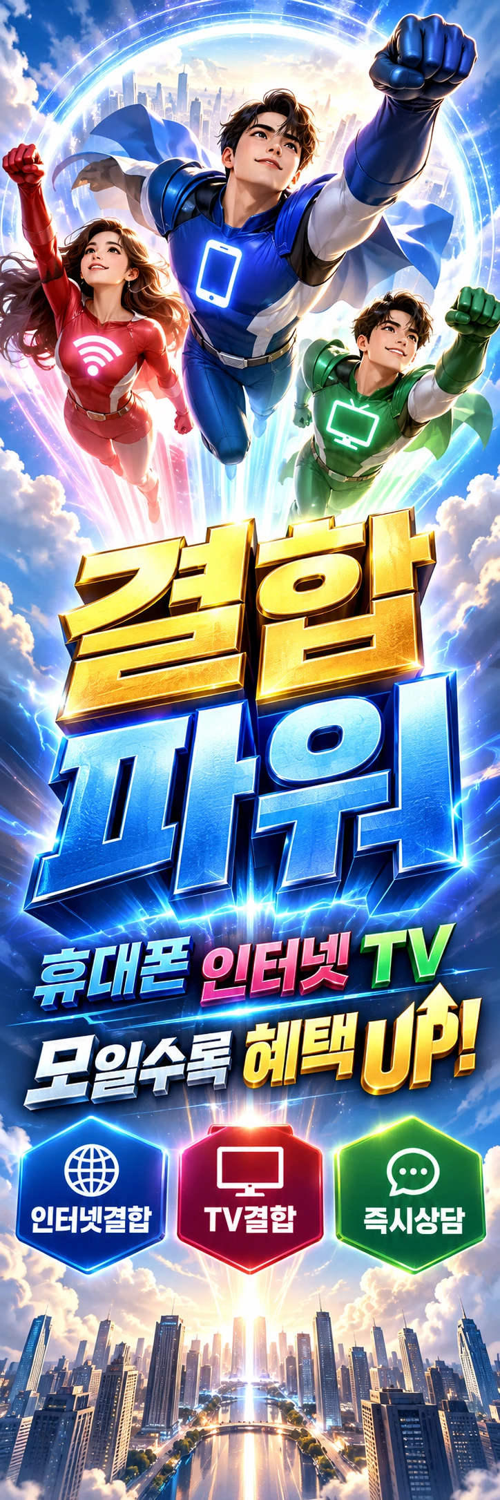 E-025 인터넷결합 휴대폰 매장 메쉬배너 디자인