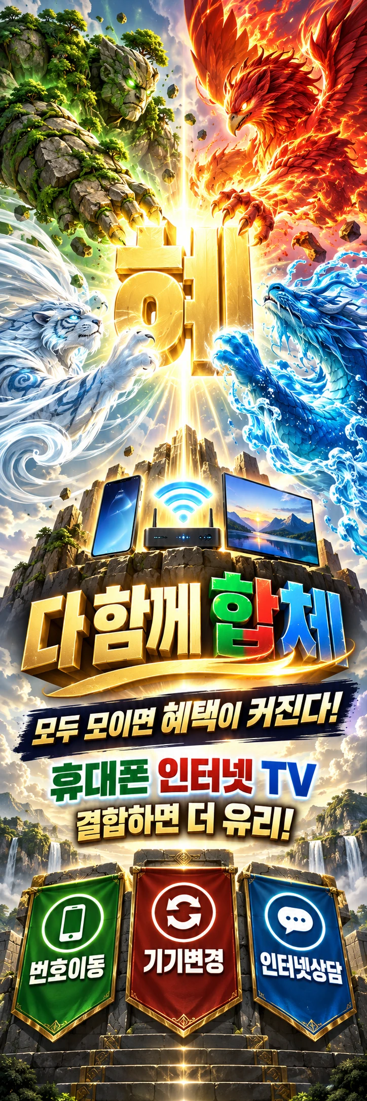 E-028 인터넷결합 휴대폰 매장 메쉬배너 디자인