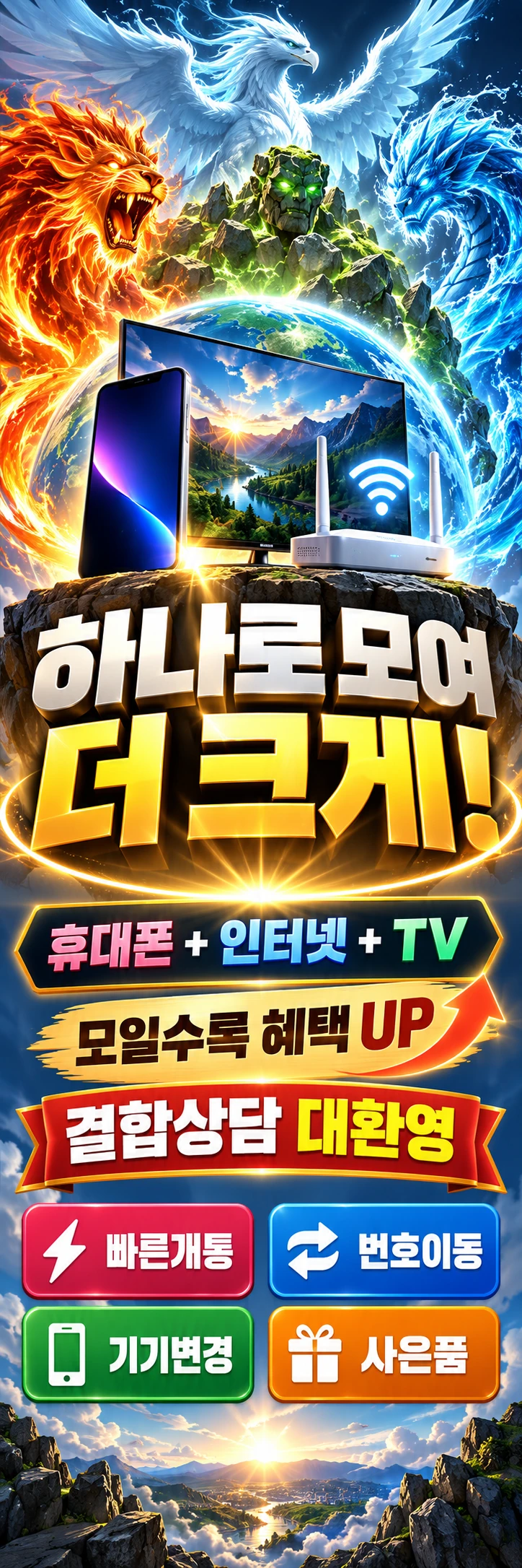 E-030 인터넷결합 휴대폰 매장 메쉬배너 디자인