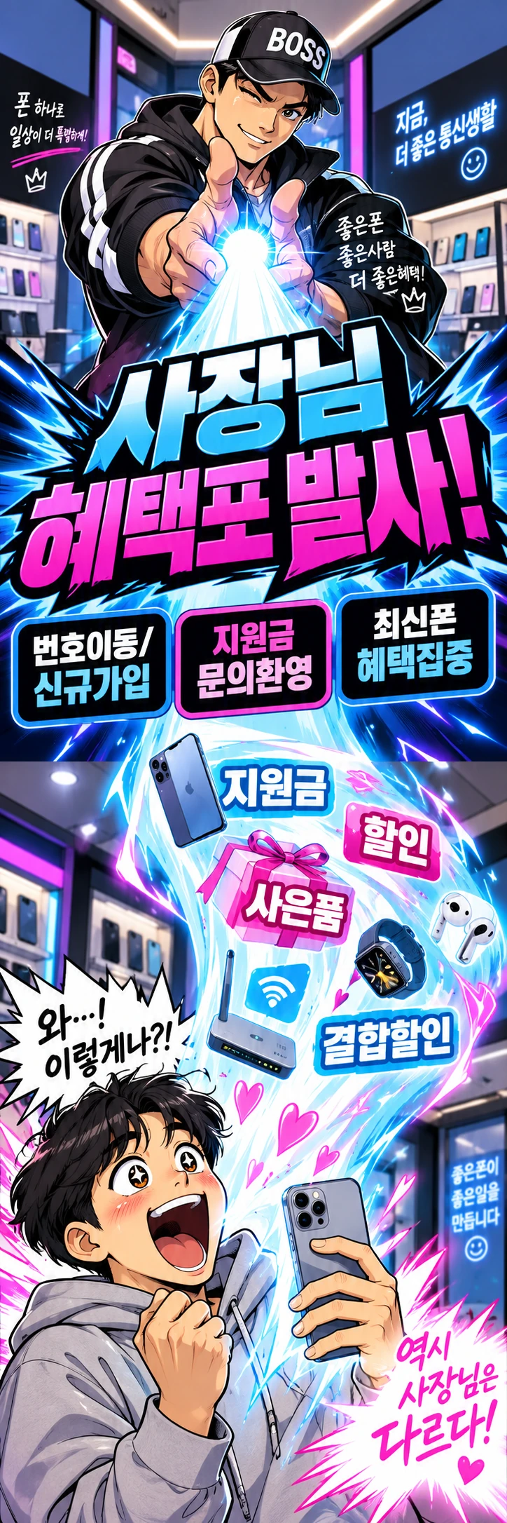 D-074 할인 휴대폰 매장 메쉬배너 디자인