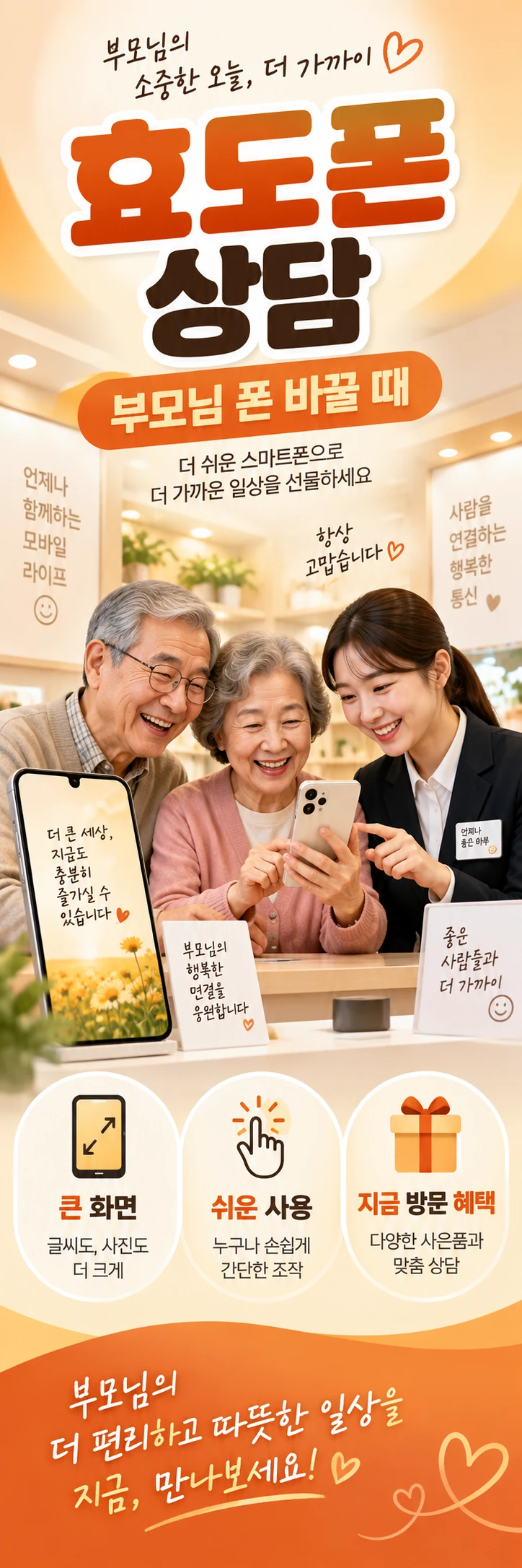 B-021 효도폰 휴대폰 매장 메쉬배너 디자인